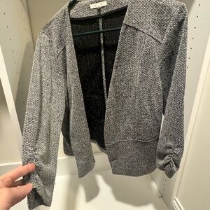 Gray Women's Open-Front Jacket